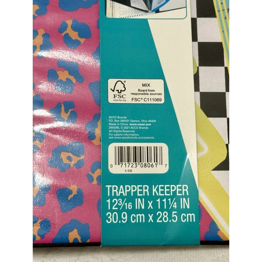 NWT Mead Original Trapper Keeper Retro 80s 90s Binder Memphis Back to School